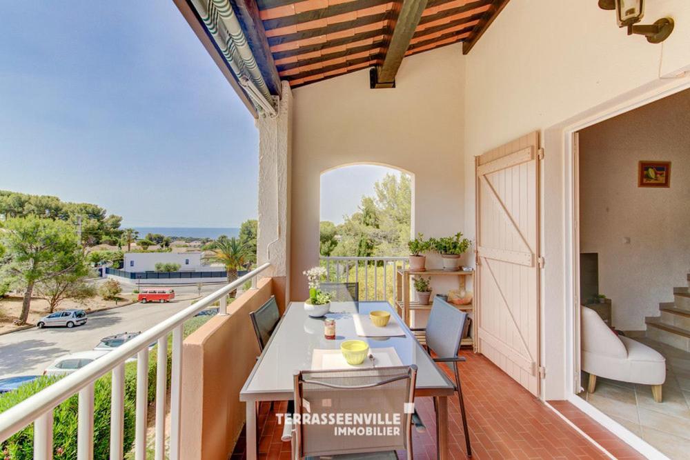 Tres Bel Appartement Climatise Terrasse Et Vue Mer Bandol Eksteriør bilde